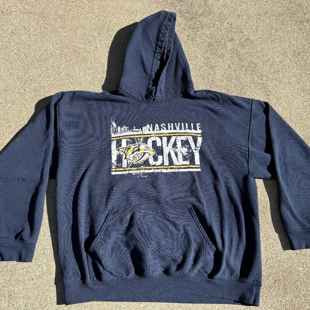 Nashville Hockey Predators NHL Blue hoodie sweatshirt men's XL
